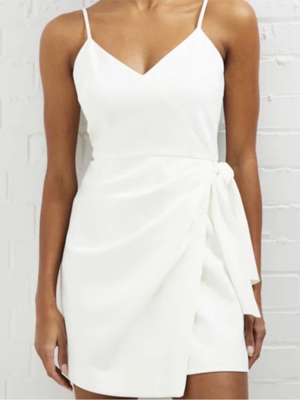 French Connection White Spaghetti-Strap Mini Dress